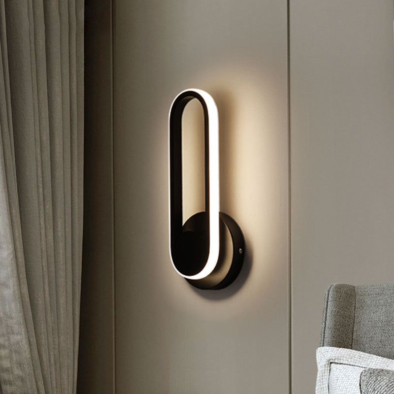 Contemporáneo de letrero de pared de pared simple de pared LED montada en la pared para la pared para la cama