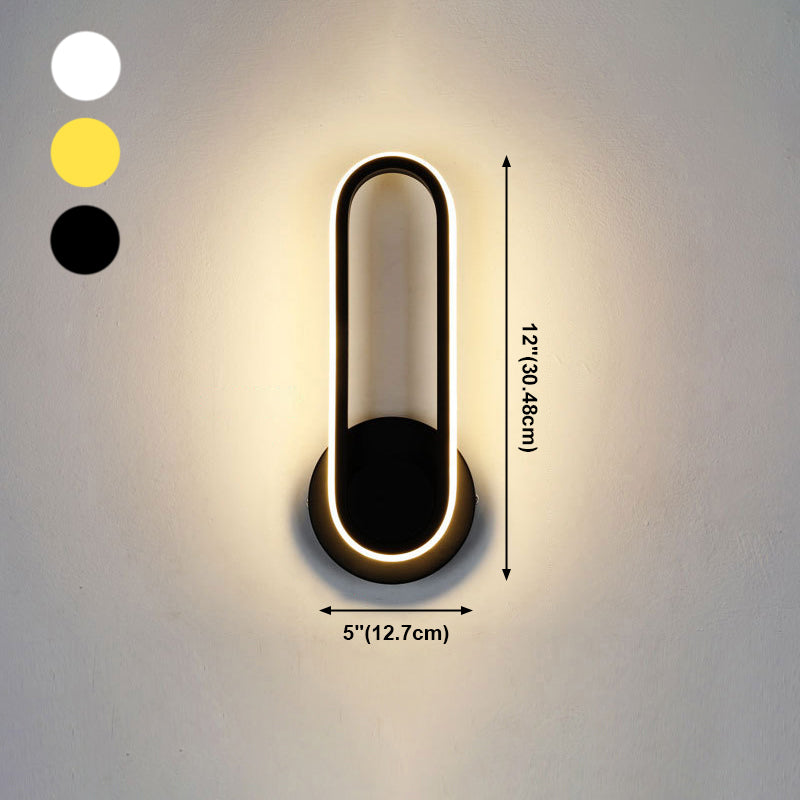 Contemporáneo de letrero de pared de pared simple de pared LED montada en la pared para la pared para la cama