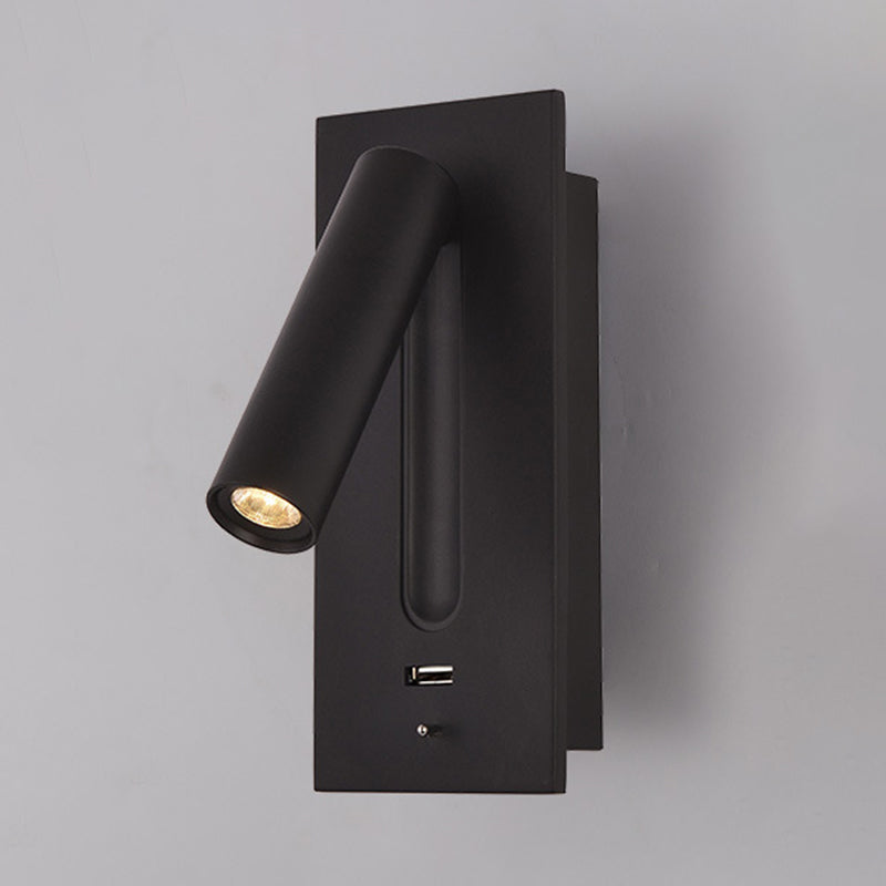 Contemporary Metal Wall Sconce Led Wall Mounted Light Fixture for Study Room Bedside Reading Lamp