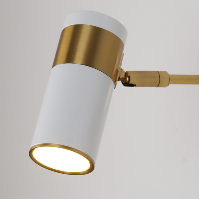 Lámpara de pared dorada de pared de pared de metal simple para la sala de estudios junto al lado de la cama