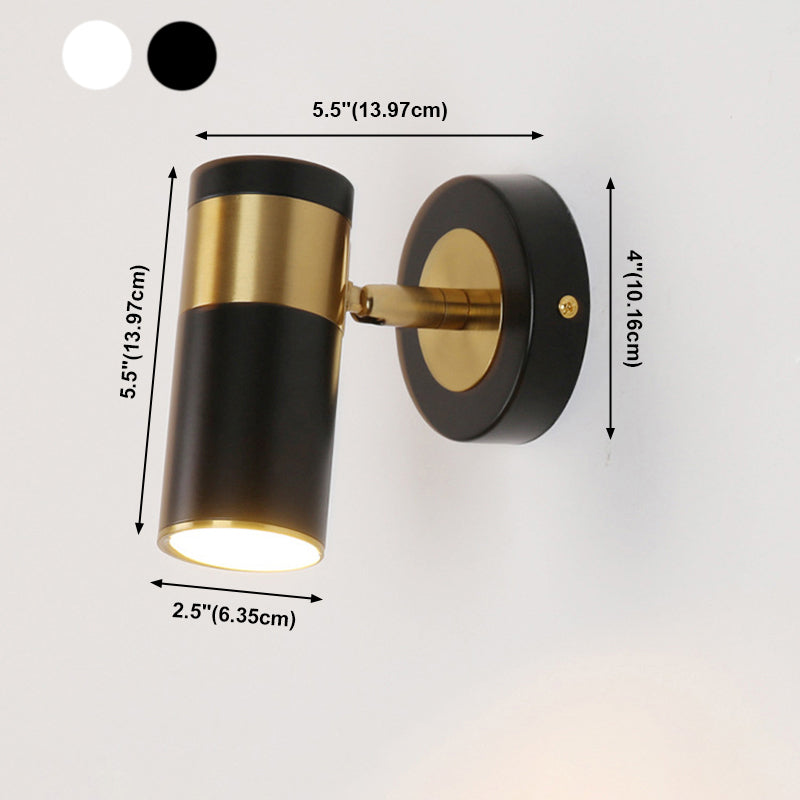 Lámpara de pared dorada de pared de pared de metal simple para la sala de estudios junto al lado de la cama