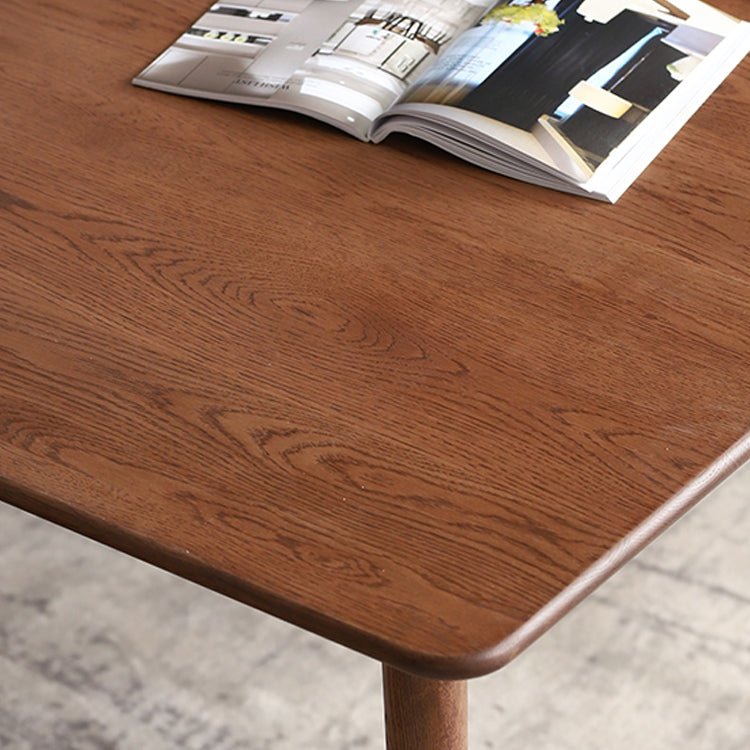 Mesa de comedor rectangular tradicional de madera sólida Mesa de comedor de madera con 4 patas