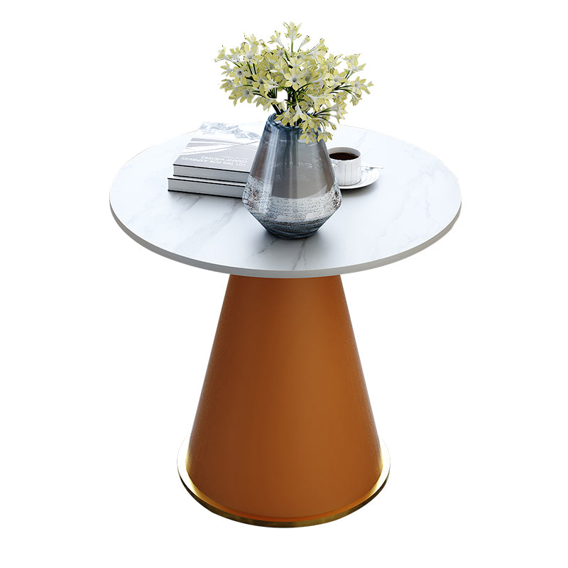 Round Table 23.6'' Dinette Table Traditional Luxury Dinner Room Table with Pedestal Casual