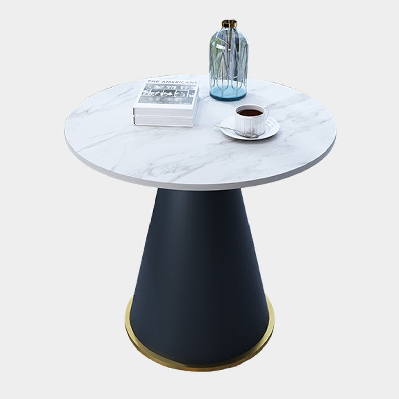 Round Table 23.6'' Dinette Table Traditional Luxury Dinner Room Table with Pedestal Casual
