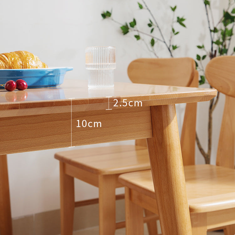 Mesa de madera de haya rectangular para la mesa de comedor moderna del restaurante con 4 patas