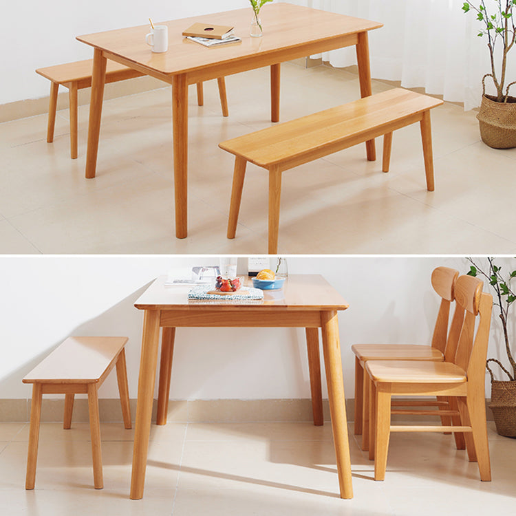 Mesa de madera de haya rectangular para la mesa de comedor moderna del restaurante con 4 patas