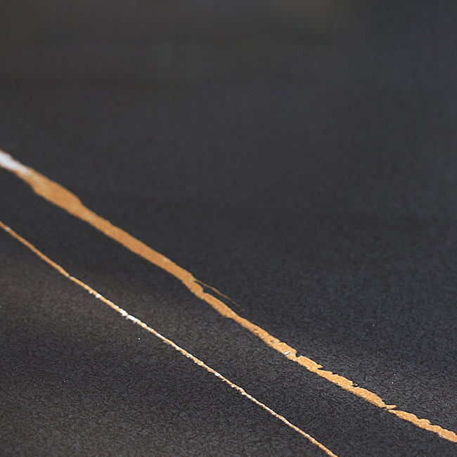 Simplicity ronde eettafel van gesinterde stenen tafel met zwarte tulponderstel