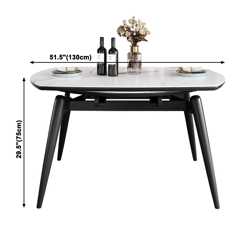 Gesinterde stenen bovenaan uitbreidbare ronde tafel voor restaurant moderne eettafel met 4 poten