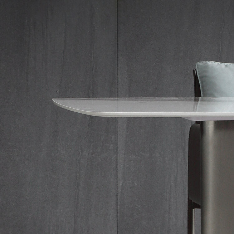 Metaal traditionele luxe rechthoek binnen tafel gesinterde stenen tafel voor eetkamer en keuken