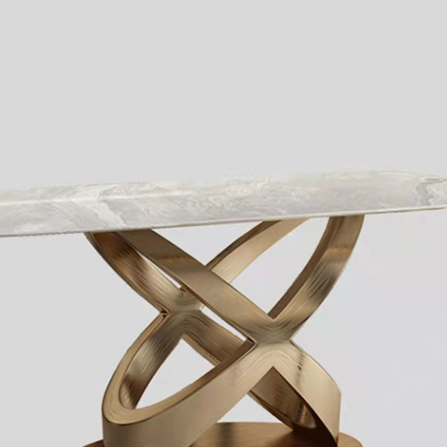 Traditional Luxury Stainless Steel Table Rectangle Dining Table for Home