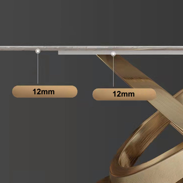 Traditional Luxury Stainless Steel Table Rectangle Dining Table for Home