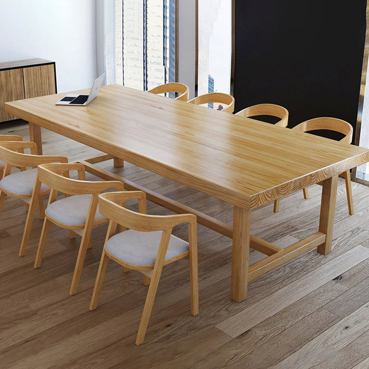 Mesa de madera industrial de madera sólida mesa de madera de madera de madera con caballete