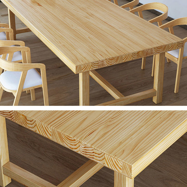 Mesa de madera industrial de madera sólida mesa de madera de madera de madera con caballete