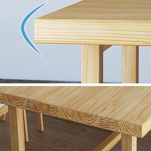Mesa de madera industrial de madera sólida mesa de madera de madera de madera con caballete
