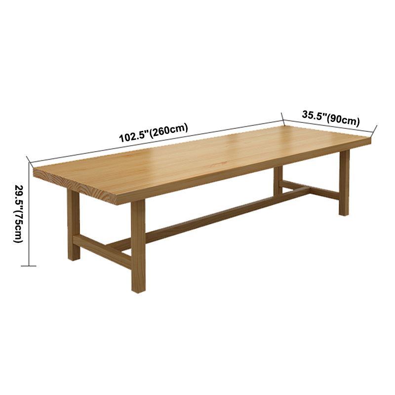 Mesa de madera industrial de madera sólida mesa de madera de madera de madera con caballete