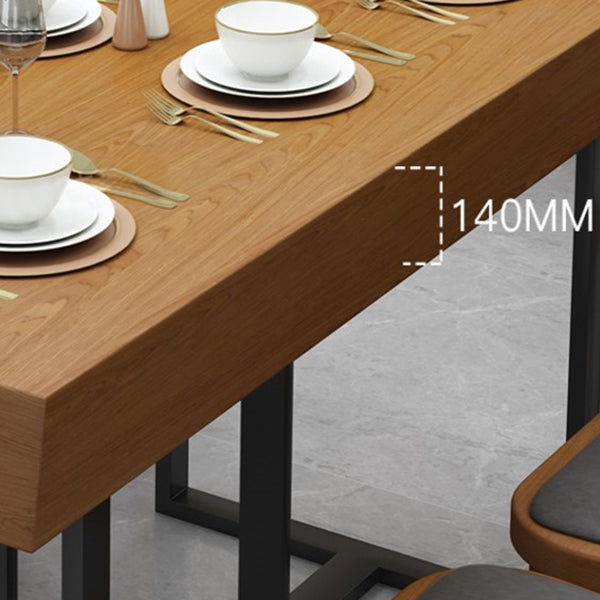 Industrial Style Dining Site Table Solid Wood Dining Room Furniture for Home