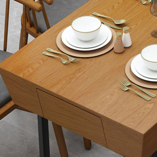 Industrial Style Dining Site Table Solid Wood Dining Room Furniture for Home