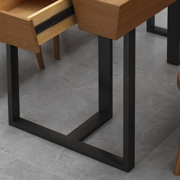 Industrial Style Dining Site Table Solid Wood Dining Room Furniture for Home