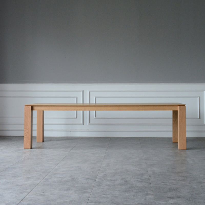 Mesa rectangular contemporánea de madera maciza mesa de comedor de madera con 4 patas