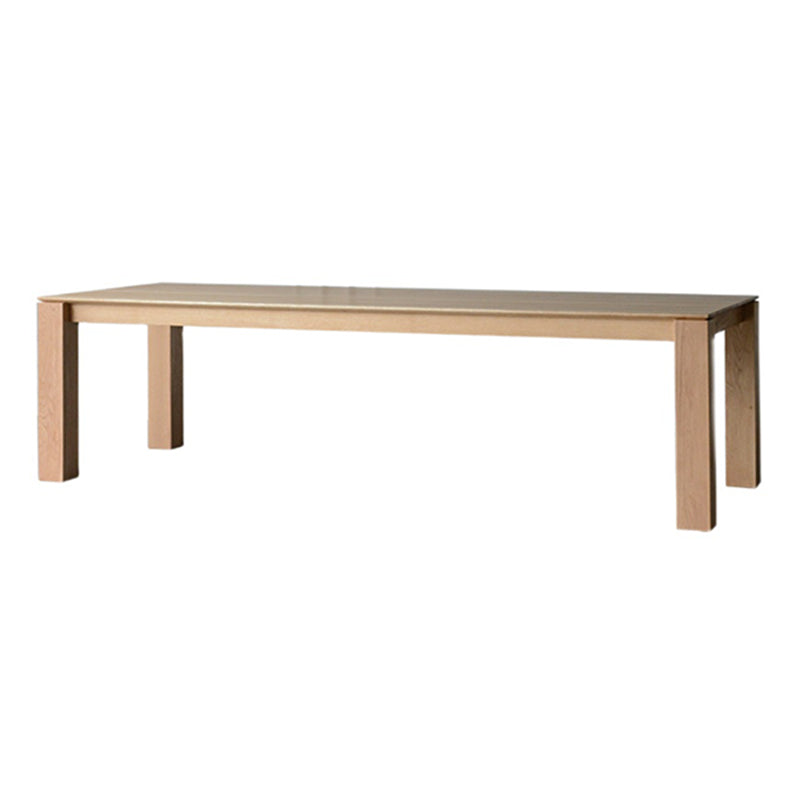 Mesa rectangular contemporánea de madera maciza mesa de comedor de madera con 4 patas