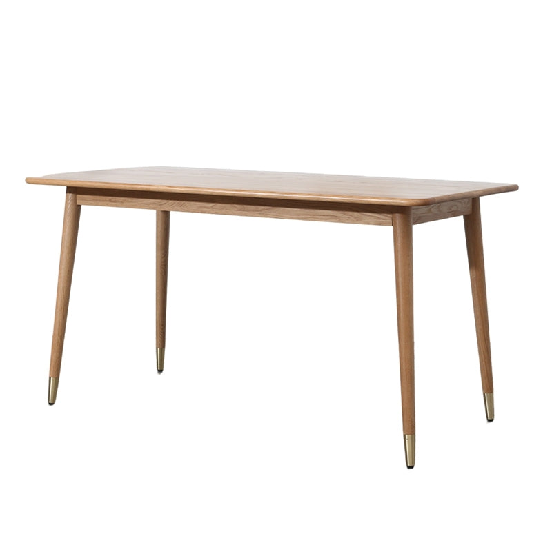 Mesa de comedor rectangular de lujo tradicional de madera maciza, mesa superior de madera para comedor