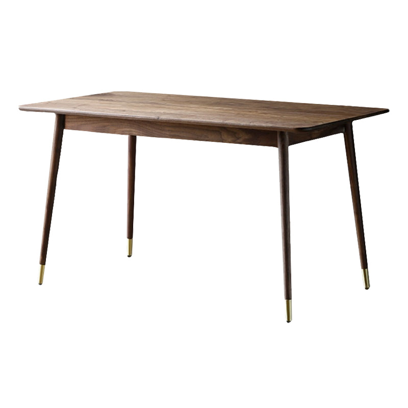 Mesa de comedor rectangular de lujo tradicional de madera maciza, mesa superior de madera para comedor