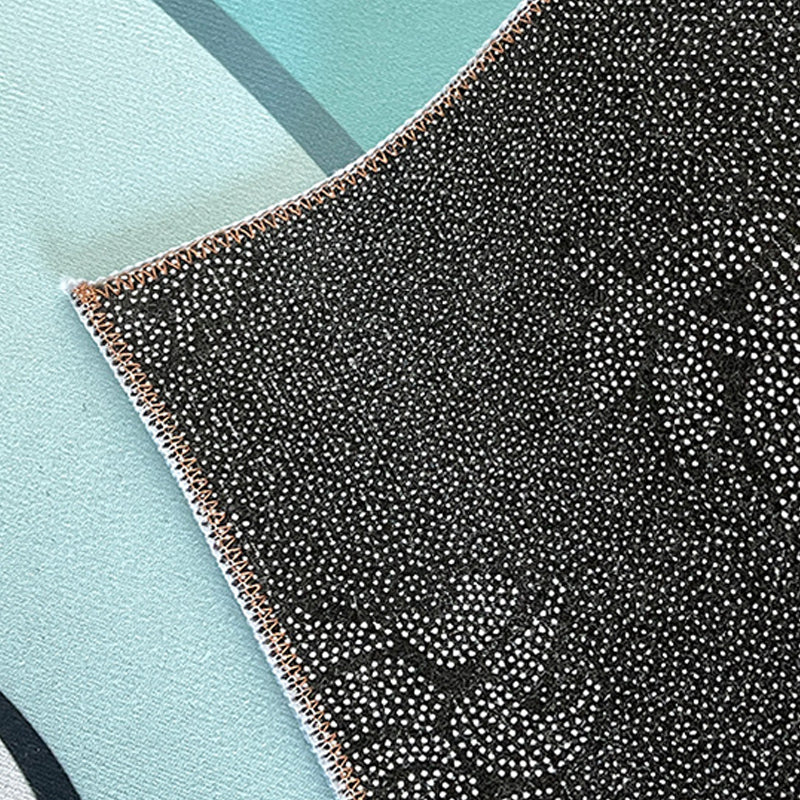 Persian Moroccan Tile Rug Polyester Carpet Non-Slip Backing Area Rug for Home Decoration