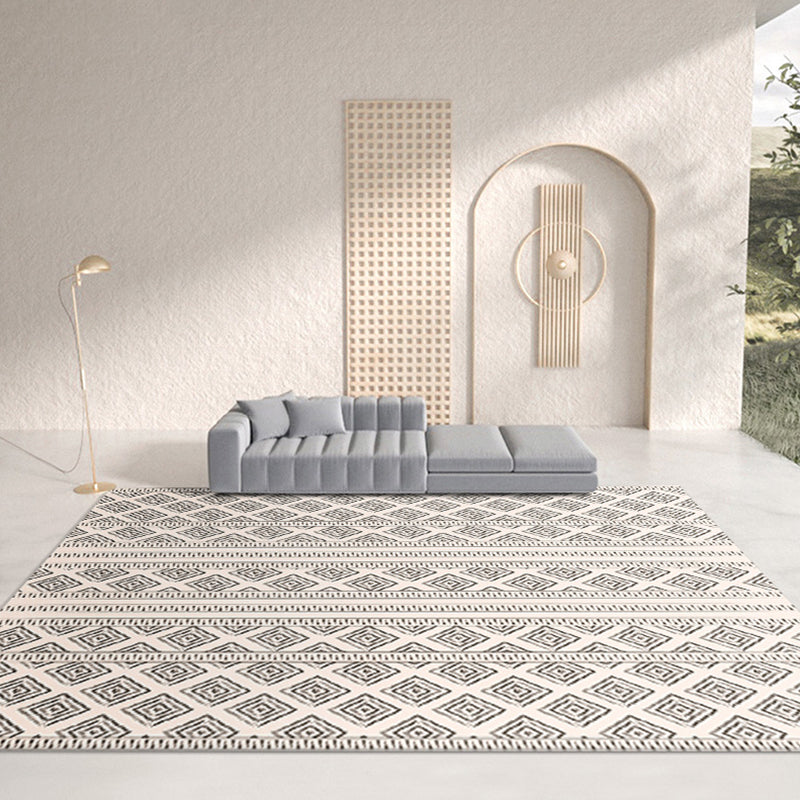 Multicola-Fläche Teppich Retro Tribal Symbole Teppich Polyester Wohnkultur Teppich mit Rutsch-Rückenlücken