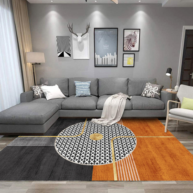 Oranje modern tapijt blending kleurblok indoor tapijt waswasbalk tapijt voor woningdecoratie