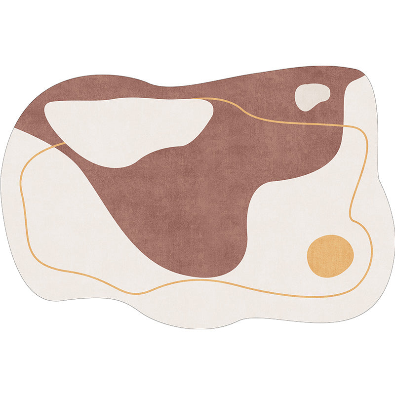 Stylish Novelty Shape Rug Modern Polyester Rug Washable Carpet with Non-Slip Backing