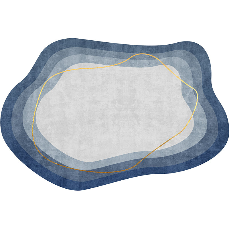 Stylish Novelty Shape Rug Modern Polyester Rug Washable Carpet with Non-Slip Backing