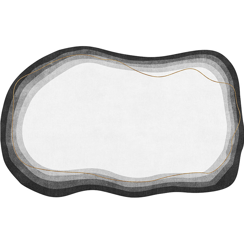 Stylish Novelty Shape Rug Modern Polyester Rug Washable Carpet with Non-Slip Backing