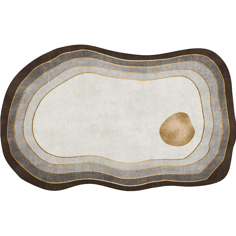 Stylish Novelty Shape Rug Modern Polyester Rug Washable Carpet with Non-Slip Backing