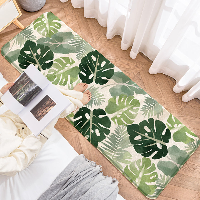 Groen Modern Rug Tapsel Blending Plant Tapijt Non-slip achterste Tapijt voor woonkamer