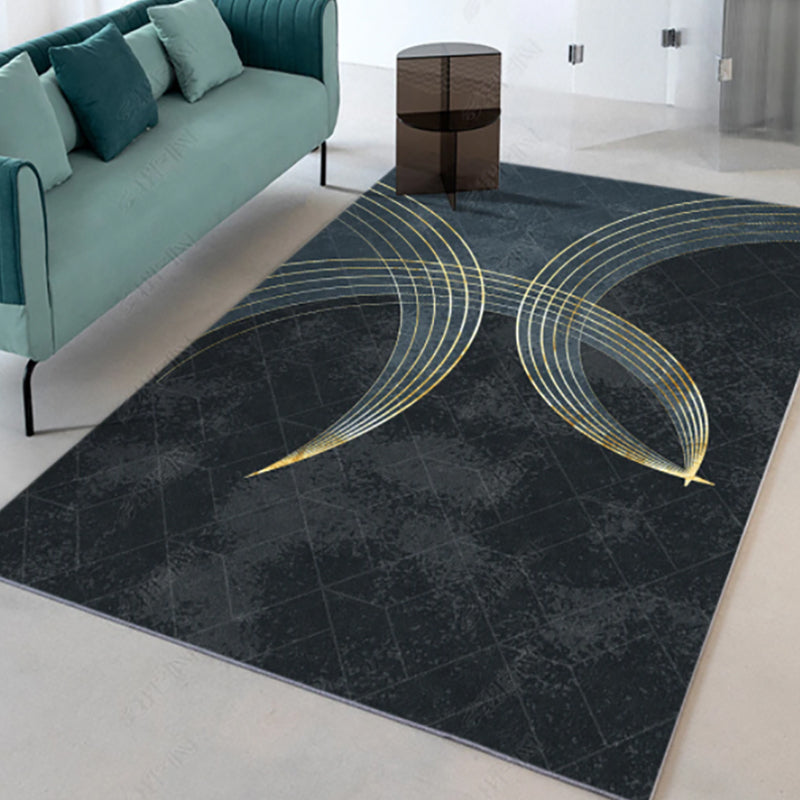 Beige Modern Rug Blending Lotus Rug Non-Slip Backing Rug for Drawing Room