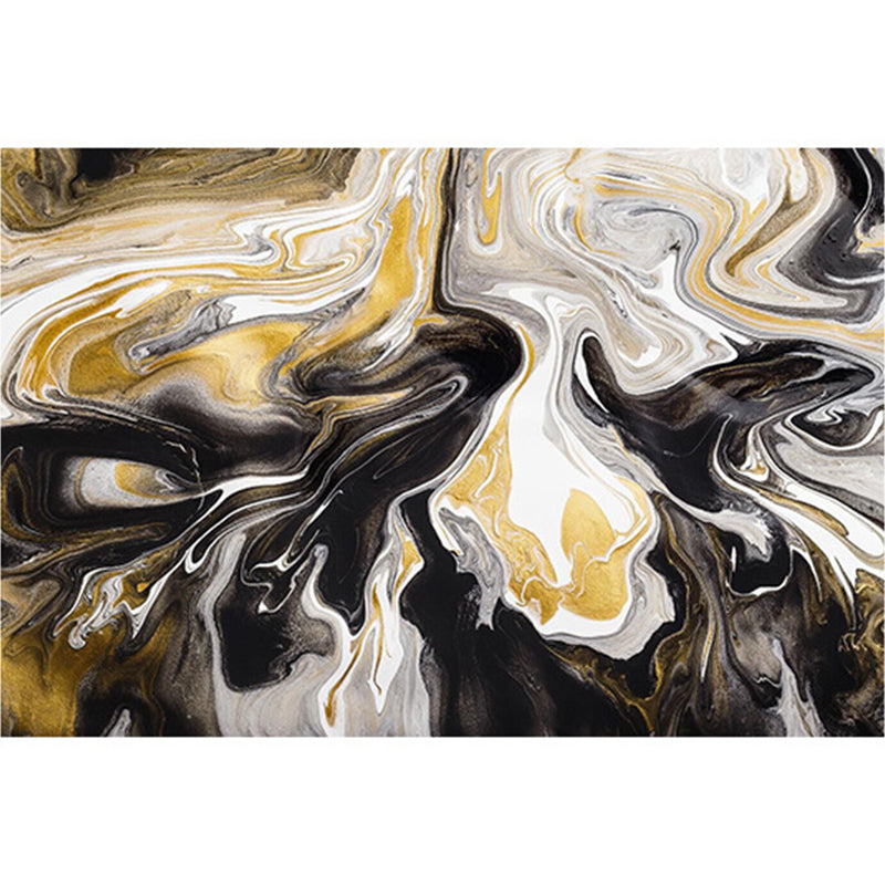 Zwart eenvoudig tapijt polyester abstract patroon tapijt wasbaar tapijt voor woonkamer