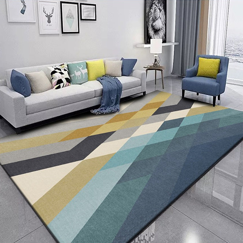 Bruin modern tapijt polyester grafisch tapijt wasbaar tapijt voor woonkamer