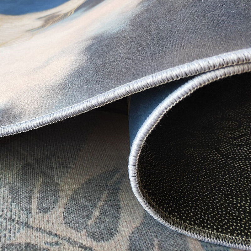 Bruin modern tapijt polyester grafisch tapijt wasbaar tapijt voor woonkamer