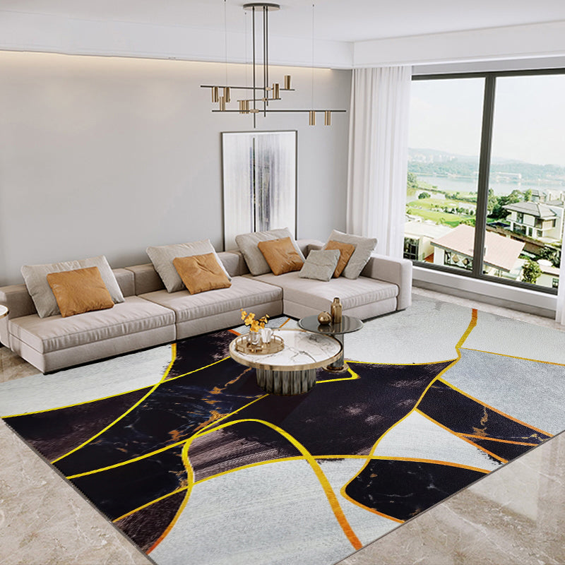 Marine abstract patroon tapijt PVC modern tapijt wasbaar tapijt voor woningdecoratie