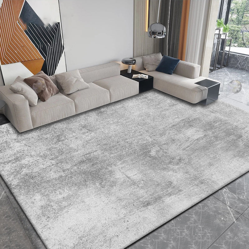 Gray Modern Rug Blending Abstract Graphic Rug Washable Indoor Rug for Home Decor
