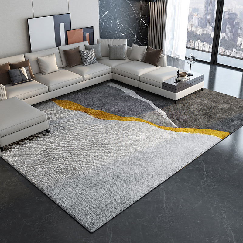 Alfombra marina ligera Moderia Mezcla gráfica Alfombra resistente a las manchas de la alfombra para la decoración del hogar