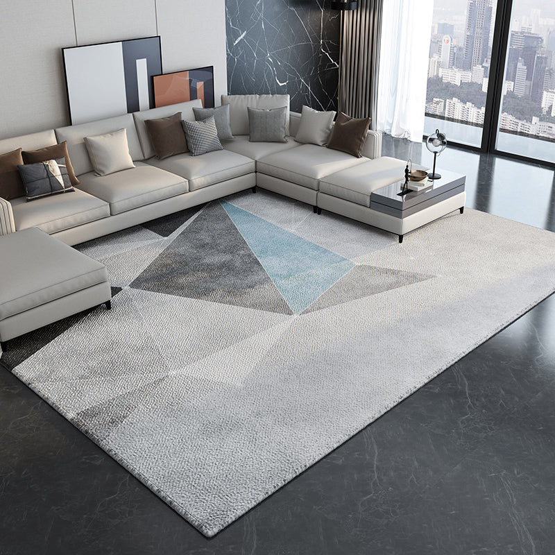 Lichte marine Modern tapijt Blending grafisch tapijtvlekbestendig tapijt voor woningdecoratie