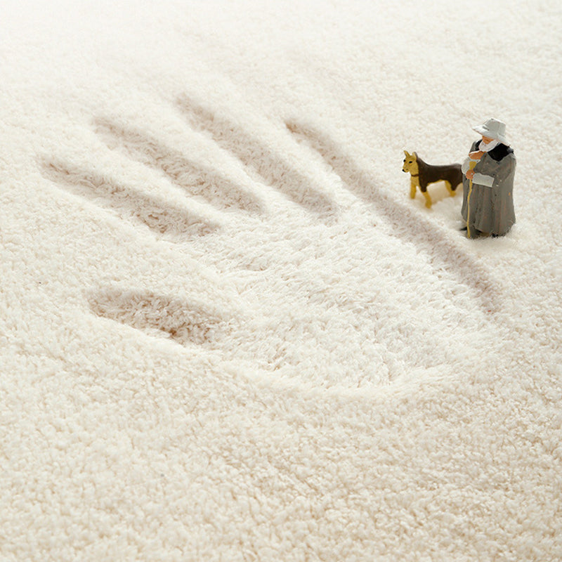 Beige Modern Rug Polyester Plant Indoor Rug Non-Slip Rug for Living Room