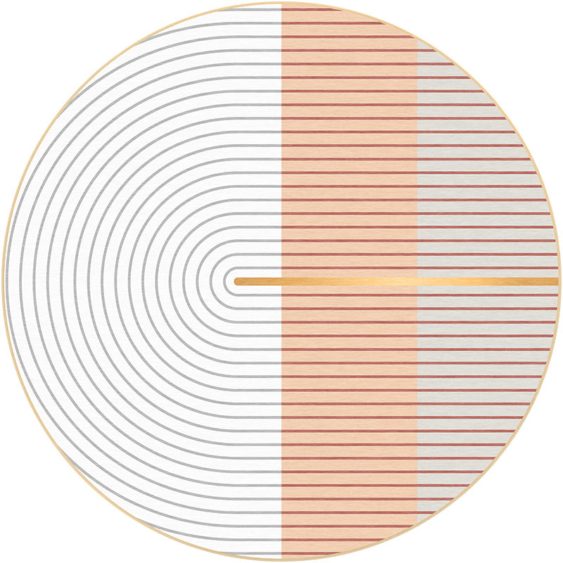 White Stripe Carpet Polyester Modern Carpet Washable Carpet for Living Room