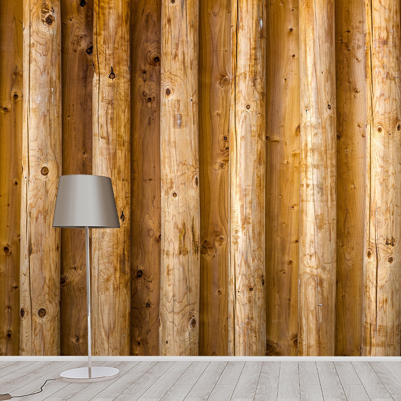 Wood Texture Wall Mural Industrial Home Decor Mildew Resistant for Sitting Room