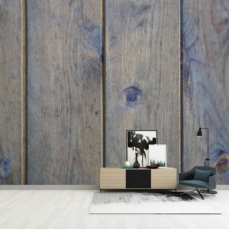 Wood Texture Wall Mural Industrial Home Decor Mildew Resistant for Sitting Room