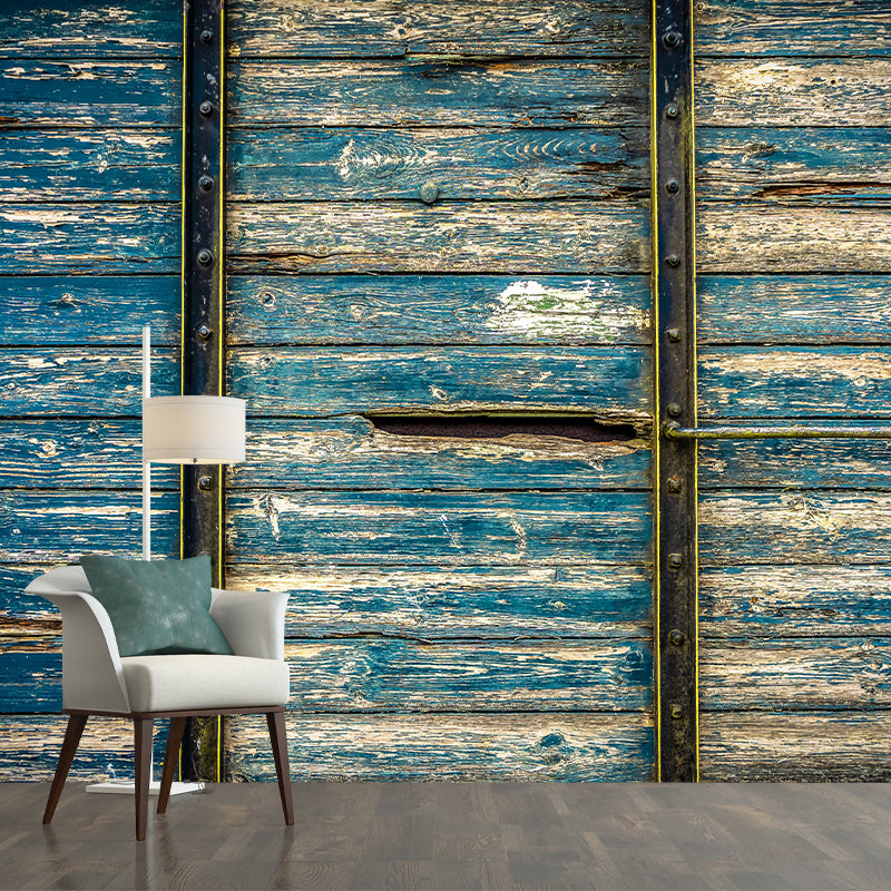Wood Texture Wall Mural Industrial Home Decor Mildew Resistant for Sitting Room