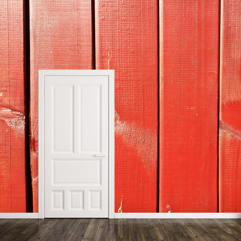 Customized Wood Texture Mural Photography Style Mildew Resistant Home Decor