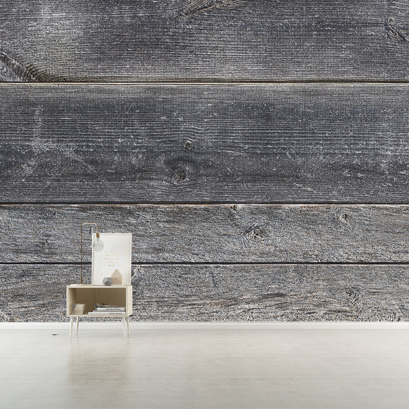 Wood Texture Wall Mural Industrial Style Home Decor Mildew Resistant for Room