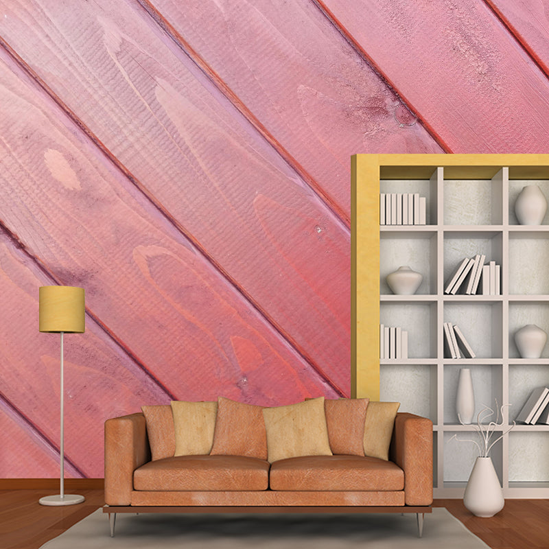 Wood Texture Wall Mural Wallpaper Stain Resistant Wall Decor for Sleeping Room